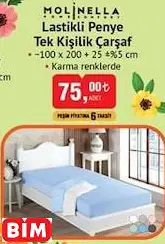 MOLİNELLA LASTİKLİ PENYE  TEK KİŞİLİK ÇARŞAF